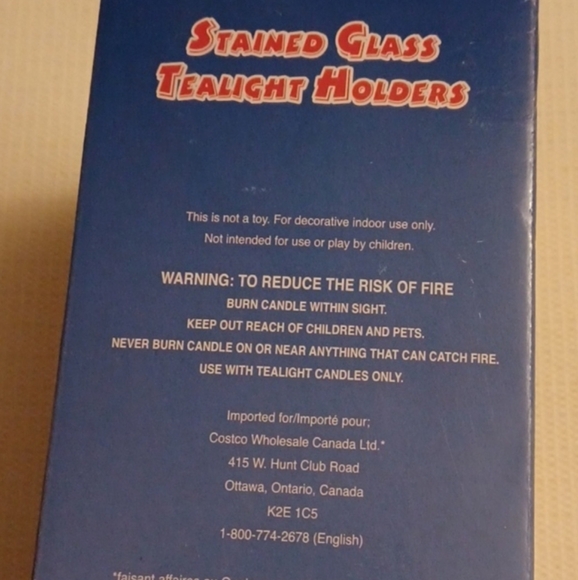 4/$40 Stained Glass Snowman Tea Light Holder (in Box) - Picture 6 of 6